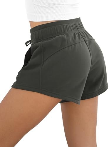 Women's Sweat Shorts with Pockets Cotton Drawstring Summer Workout Casual Lounge Shorts