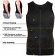 Mens Compression Shirt Belly Slimming Body Shaper Vest Sleeveless Zipper Undershirt Tank Top Shapewear for Stomach