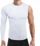 Mens One Arm Sleeve Compression Shirt 1/2 Long Sleeve Base Layer Sports Workout Basketball Top