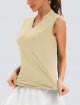 Womens Golf Shirt V Neck Sleeveless Polo Shirts Athletic Tennis Tank Tops Moisture Wicking Lightweight Sports Top