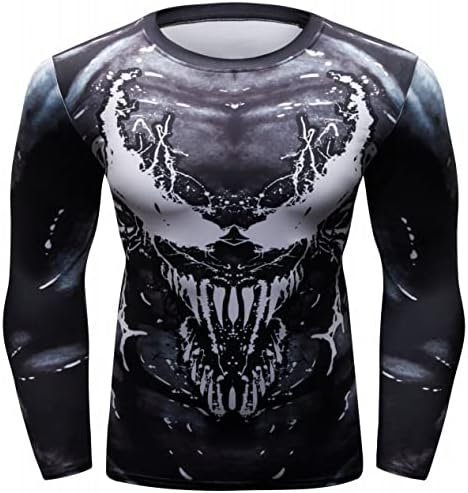 Men's Anime Series Compression Sports Shirt Skin Running Long Sleeve Tee