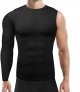 Mens One Arm Sleeve Compression Shirt 1/2 Long Sleeve Base Layer Sports Workout Basketball Top