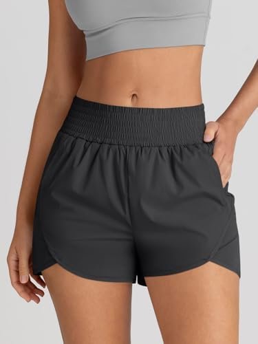 Womens Athletic Shorts High Waisted Running Shorts Gym Workout Shorts Casual Comfy Sport Shorts with Pockets 2024