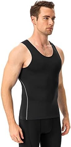 1/3 Pack Compression Tank Top for Men Bodybuilding Gym Athletic Tight Undershirts Workout Tops