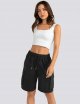 Shorts for Women Cargo Sweat Long Shorts Woman Summer with Pockets for Casual Gym Workout