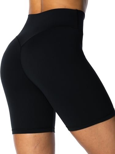 Women's Hidden Butt Scrunch Shorts, High Waisted Shorts, Gym Workout Yoga Running Shorts with Tummy Control