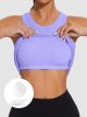 Workout Tank Tops for Women Seamless Full Length Gym Tops Athletic Yoga Top Built in Bra