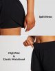 Women's Workout Running Shorts 2 in 1 Spandex High Waisted 3" Athletic Shorts with Liner Pockets