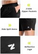 Men's 3" Running Short with Liner Quick Dry Lightweight Athletic Workout Gym Shorts with Zipper Pocket