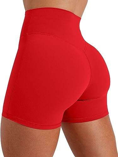 Women's Workout Gym Shorts High Waisted Athletic Booty Yoga Shorts with Tummy Control