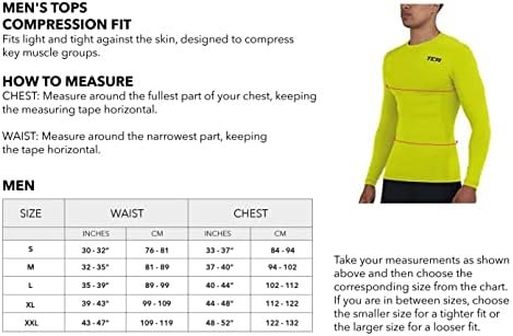 Men's Compression Shirts Long Sleeve Athletic Workout Top, Rash Guard Base Layer Sports Undershirt - Crew Neck