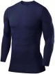 Men's Compression Shirts Long Sleeve Athletic Workout Top, Rash Guard Base Layer Sports Undershirt - Crew Neck