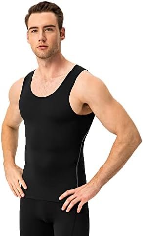 1/3 Pack Compression Tank Top for Men Bodybuilding Gym Athletic Tight Undershirts Workout Tops