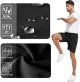 Men's Athletic Running Shorts Quick Dry Workout Shorts 8" Lightweight Sports Gym Shorts with Zipper Pockets