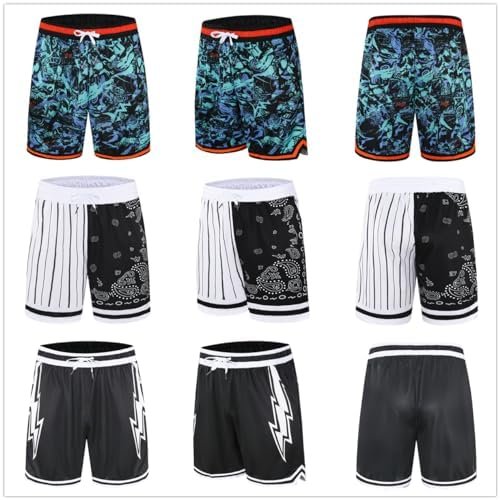 Mens Basketball Athletic Shorts with Zip Pockets Mesh Workout Active Performance Gym Shorts